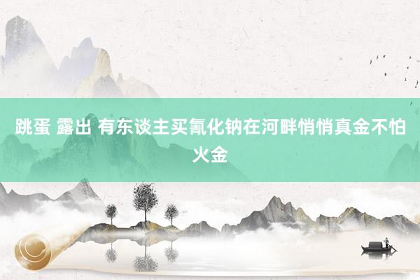 跳蛋 露出 有东谈主买氰化钠在河畔悄悄真金不怕火金